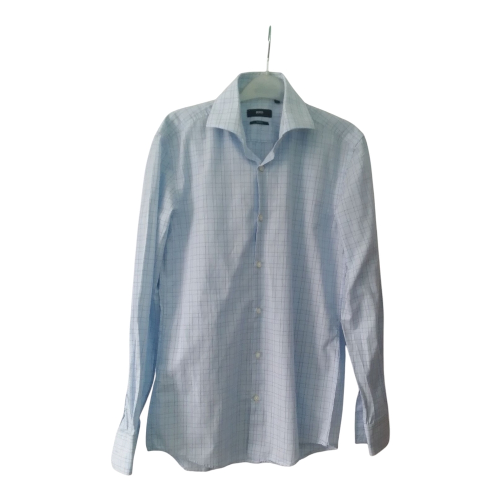 Boss Men's Blue Checkered Shirt